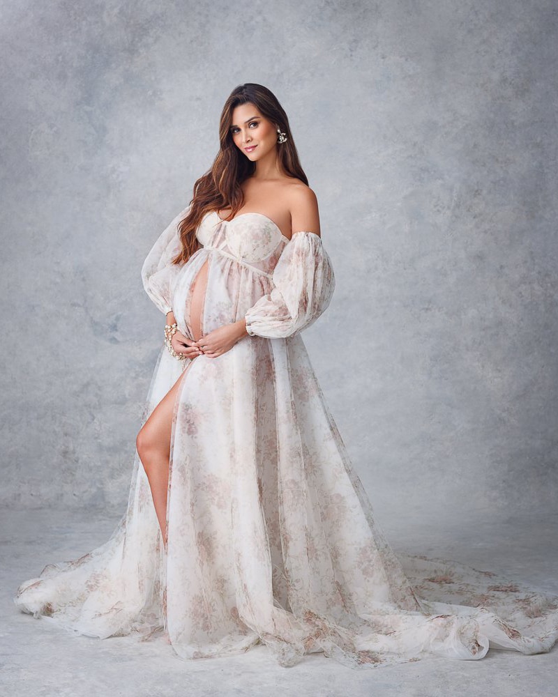 Maternity Photography Dresses Lace Fancy Pregnancy Shoot Dress Long Women  Maxi | eBay